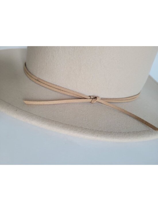 Anthropologie Wyeth Tan Wool brimmed hat boho western Retro main image 5